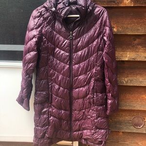 Calvin Klein, packable, long, puffy jacket.